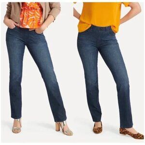 Women's - Betabrand Straight Leg 4-Pocket Yoga Denim Jeans, Size Medium Long
